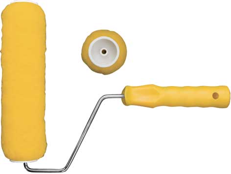 Валик полиэстер., желтый 230 мм с рукояткой
