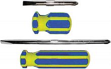 Отвертка с переставным жалом CrV, сине-желтая ручка 6x70мм