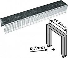 Скобы для степлера закалённые  Узкие прямоугольные, (тип 53), ширина 11,3 мм 6 мм 1000 шт.
