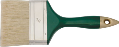Кисть флейцевая "Гранд", натуральная светлая щетина, пластиковая ручка,art.F441P 4" (100 мм) фото 2