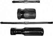 Отвертка переставная "коротыш", черная ручка 6 х 40 мм