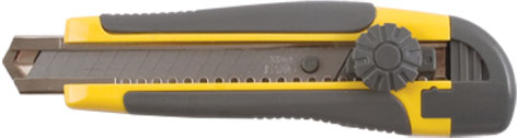 Нож технический 18 мм усиленный, вращ.прижим, лезвие 15 сегментов фото 3