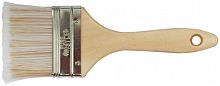Кисть флейцевая "Аква", искусственная щетина, деревянная ручка 1" (25 мм) 4" (100 мм)