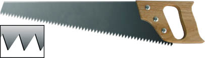 Ножовка по дереву с деревянной ручкой, большой зуб 400 мм