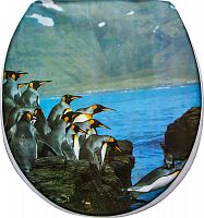 Сиденье для унитаза мягкое "пингвины"