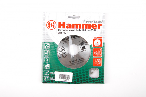 Диск пильный Hammer Flex 205-107 CSB WD 165мм*36*30/20мм по дереву фото 3