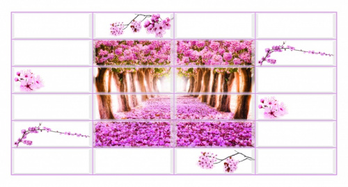 Панель ПВХ Плитка Райский сад 955×480 мм