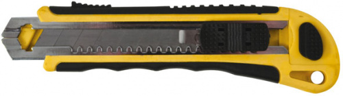 Нож технический 18 мм усиленный, кассета 3 лезвия, автозамена лезвия фото 2